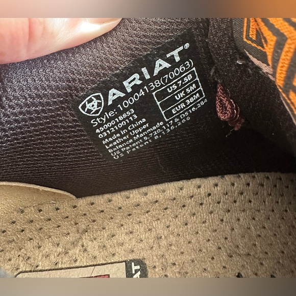 Women’s Ariat Terrain Cordovan Leather Trail Riding Boots Size 7.5 - Picture 7 of 9